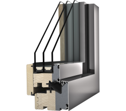 Dřevohliníkové okno HF 410 - Home Pure