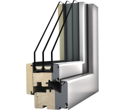 Dřevohliníkové okno HF 410 - Home Soft