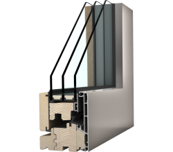 Dřevohliníkové okno HF 520 - Home Studio